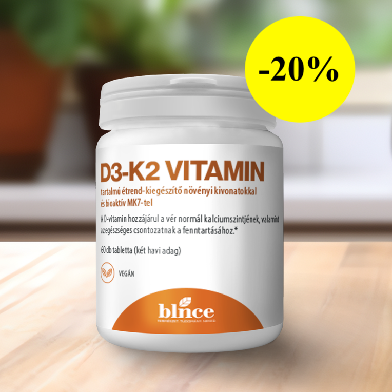 D3-K2 vitamin - vegán, 4000NE